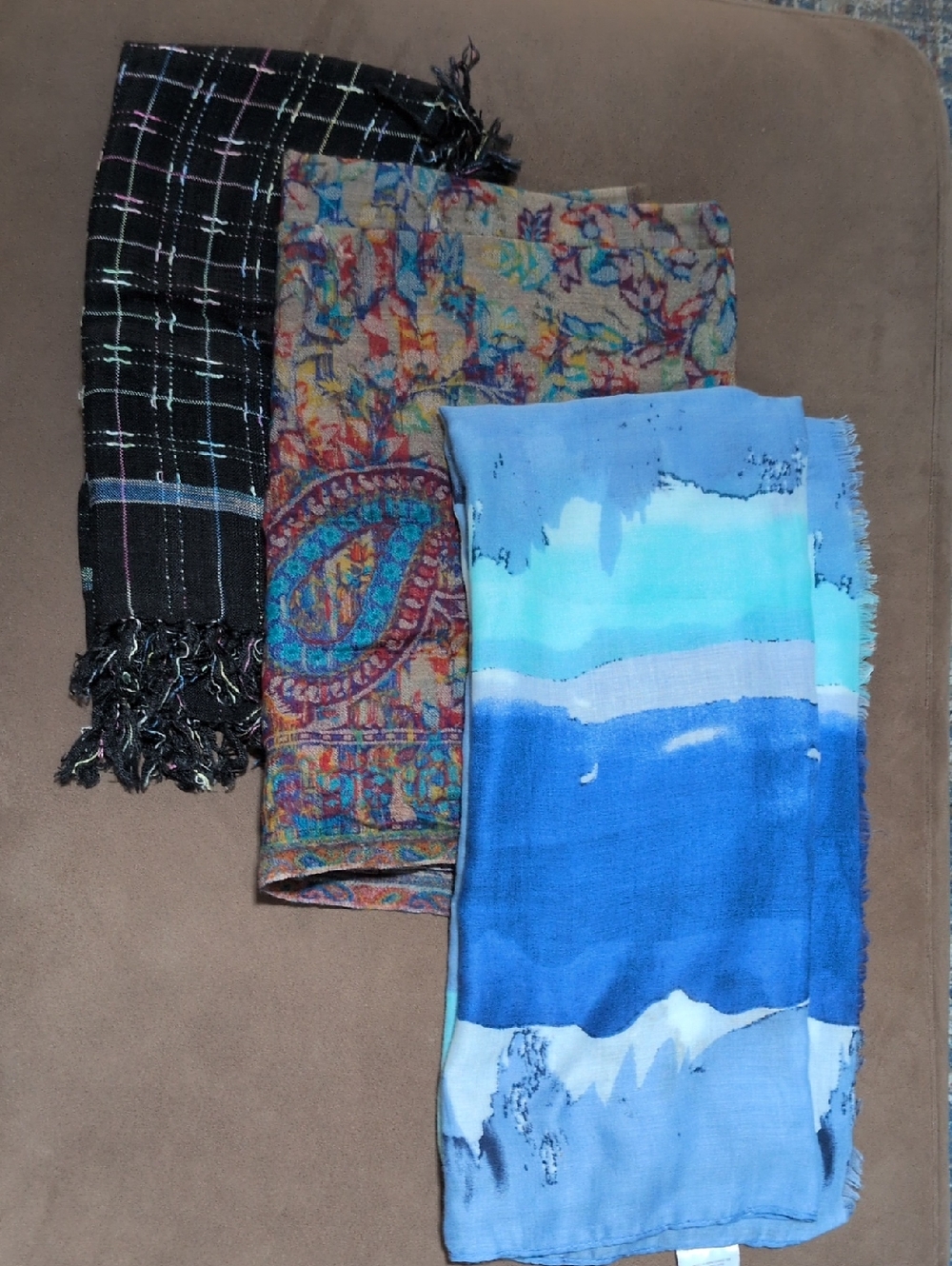 2 Chic Ben Goodman & Unbranded Lot of 3 Women's Fashion Scarves